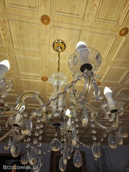 Żyrandol ala kryształ 5 żarówek