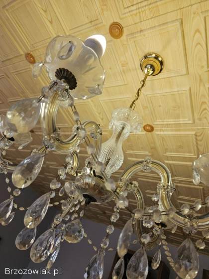Żyrandol ala kryształ 5 żarówek