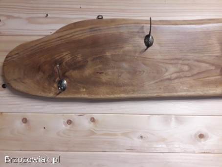 Wieszak dębowy loft vintage