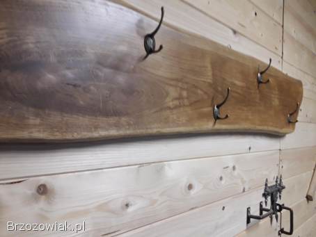 Wieszak dębowy loft vintage