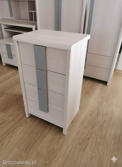 Sprzedam meble młodzieżowe -  kolor jasny dąb z szarymi uchwytami