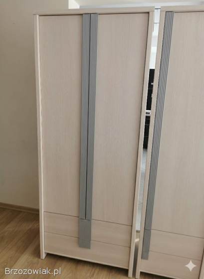 Sprzedam meble młodzieżowe -  kolor jasny dąb z szarymi uchwytami