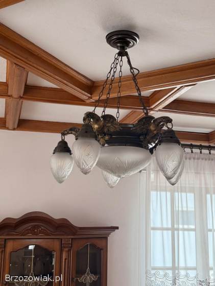 Zestaw komplet 2 żyrandole i 2 kinkiety lampy