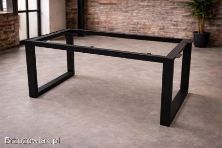 Nowy stół loftowy do jadalni 160x80 — blat Dąb Grand Naturalny + metalowe nogi