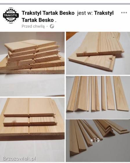 Deska elewacyjna 2cm 14 19cm pióro wpust na elewacje świerk producent bal