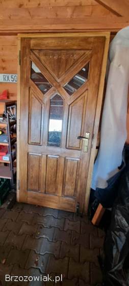 Drzwi dębowe z futryną