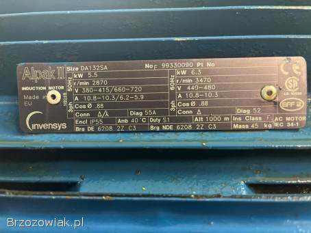 Silnik Alpak II DA1325A 5,  5 KW