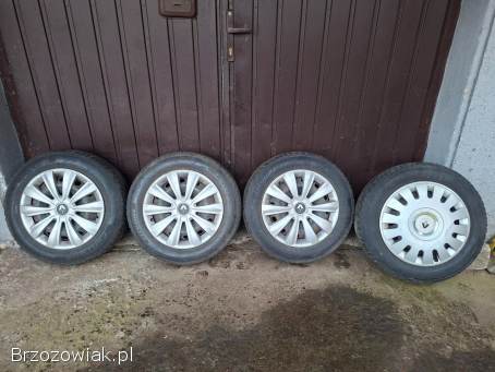 Sprzedam komplet kół felgi 4x100 opony letnie 185/65 R15 całoroczne koła kołpki
