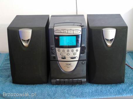 Wieża stereo TCM z kol Radio CD AUX mag.  DOSTAWA.