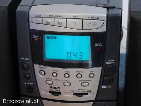 Wieża stereo TCM z kol Radio CD AUX mag.  DOSTAWA.