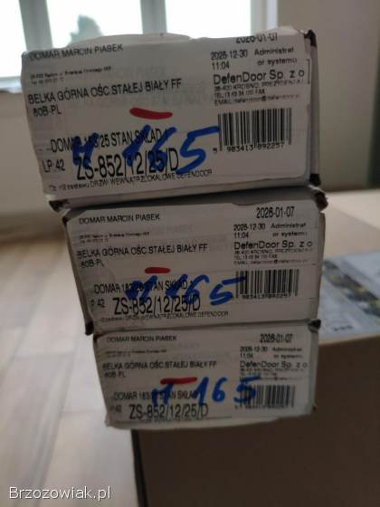 Ościeżnica stała biała