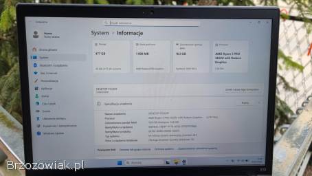 Lenovo ThinkPad X13 Gen 2 Dotyk Ryzen 5 Pro 5650U 16GB DDR5 512GB SSD