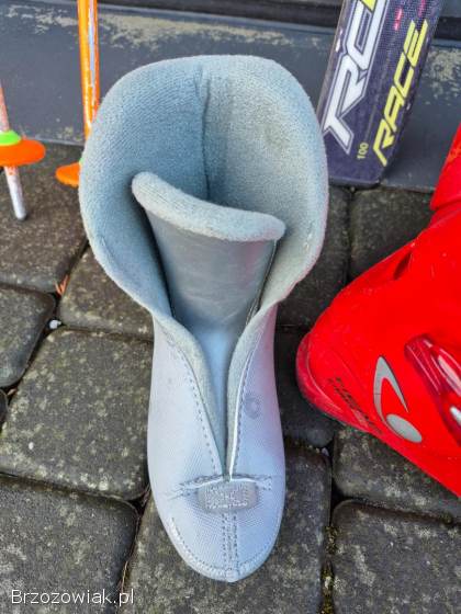 Narty 100cm + kijki regulowane 80 do 105cm