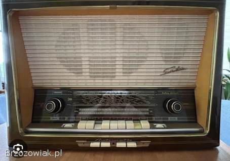 Radio drewniane lampowe