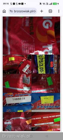 Dętki i opony motocyklowe od rozmiaru 4 -  21.  Zapraszam.