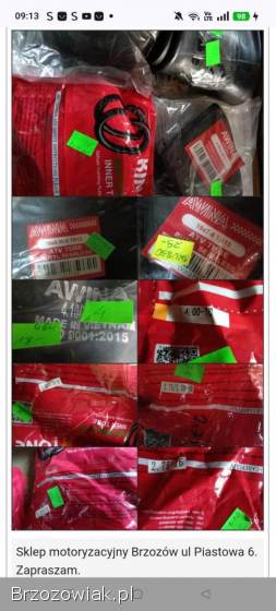 Dętki i opony motocyklowe od rozmiaru 4 -  21.  Zapraszam.
