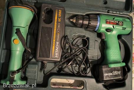 WKRĘTARKA HITACHI + ŁADOWARKA + WALIZKA+ LATARKA