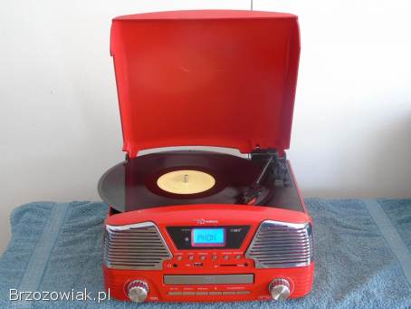 Gramofon z radiem USB SD mp3 AUX i głośniki.  DOSTAWA.