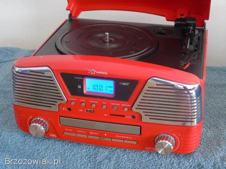 Gramofon z radiem USB SD mp3 AUX i głośniki.  DOSTAWA.