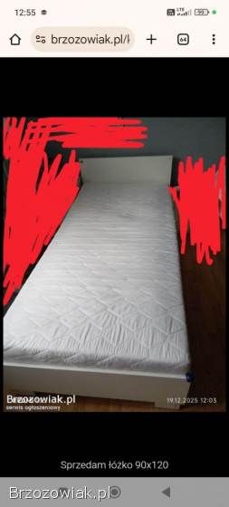 Sprzedam łóżko+materac