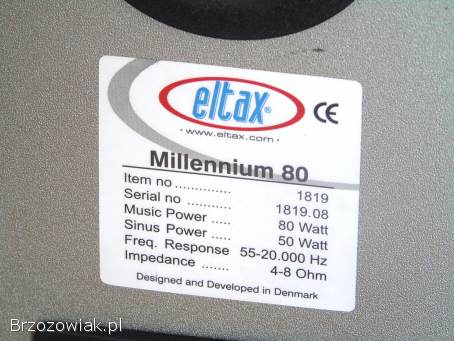 Duńskie kolumny Eltax 2 x 80 wat.  sprawne i śliczne.  WYSYŁKA