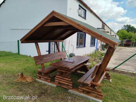 Altanka szałas altana drewniana meble ogrodowe