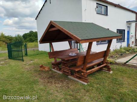 Altanka szałas altana drewniana meble ogrodowe