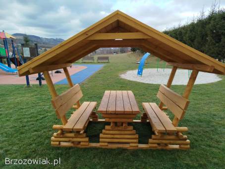 Altanka szałas altana drewniana meble ogrodowe