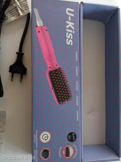 Prostownica i szczotka (2 w 1) do włosów U-Kiss