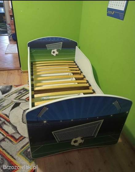 Łóżko z szufladą i materacem 160x80 piłka nożna