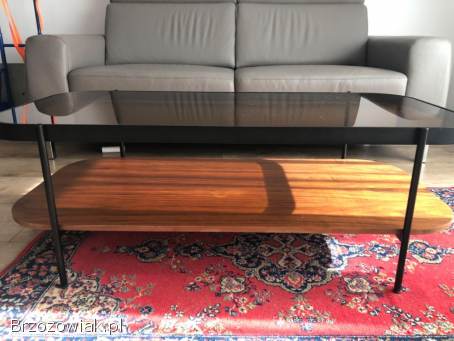 Ława.  Szkło drewno metal