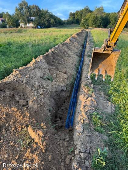 Usługi minikoparka,  wozidlem,  przyłącza wod-kan