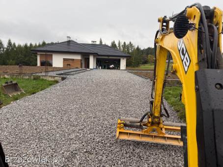 Usługi minikoparka,  wozidlem,  przyłącza wod-kan