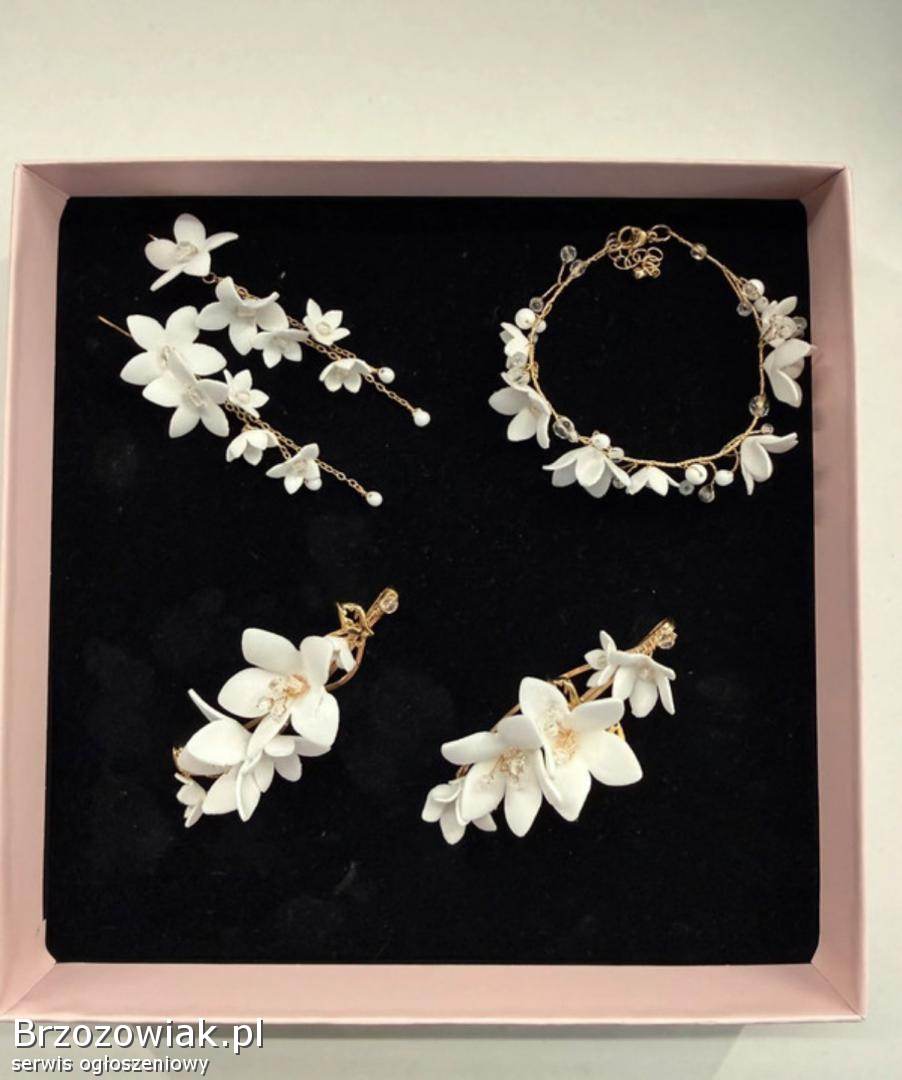 Biżuteria ślubna A DREAM TWIG -  Wedding Accessories oprawa złota