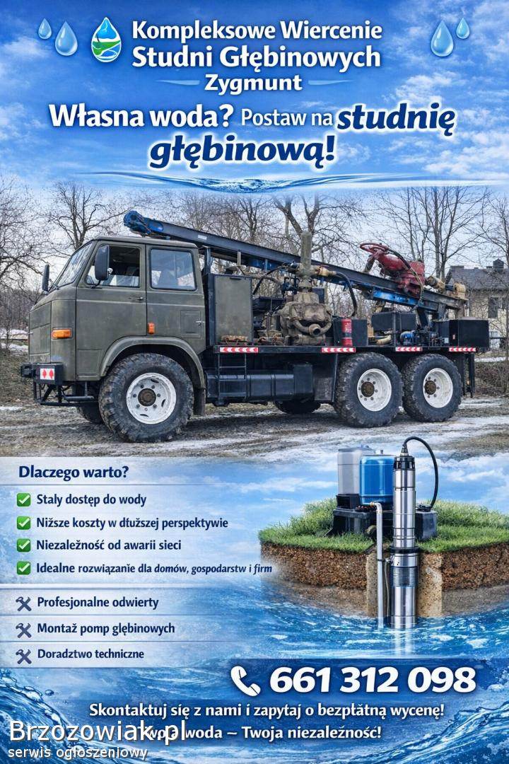 Studnie głębinowe.  Wiercenie studni głębinowych