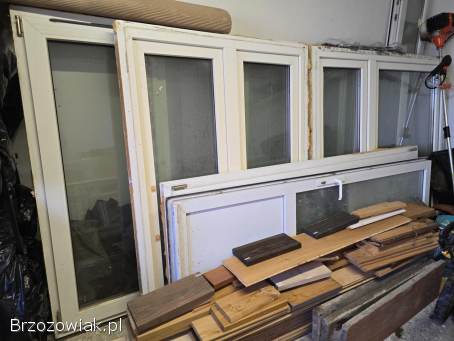 Okna dwuszybowe PCV używane