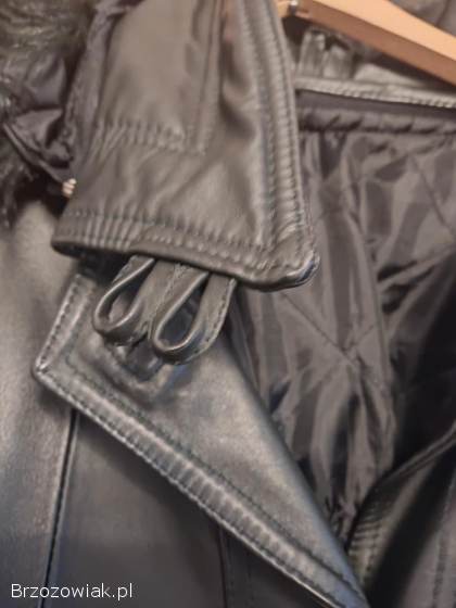 Płaszcz damski skórzany