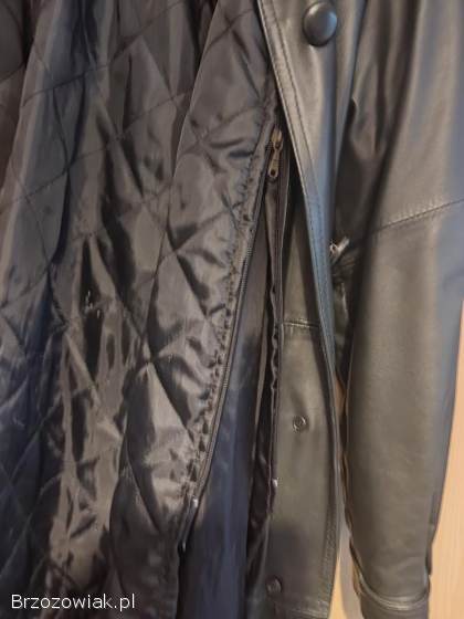 Płaszcz damski skórzany