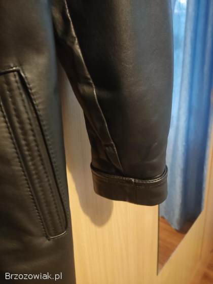 Płaszcz damski skórzany