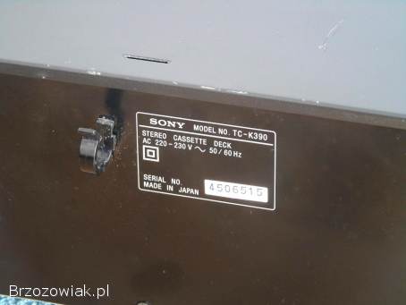 Magnetofon Sony TC-K390 dolby B,  C.  DOSTAWA