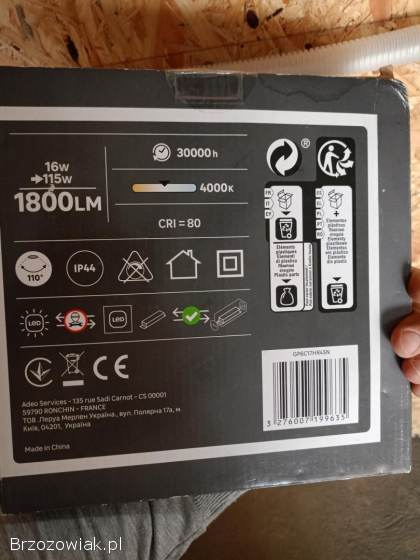 Lampa do zabudowy z płyty