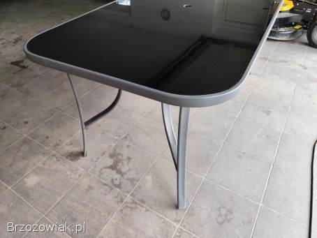 Stół ogrodowy szklany blat,  160x90x73 cm