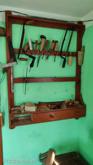 Stary stół stolarski + narzędzia stolarskie