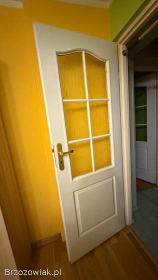 Komplet 4 szt.  drzwi wewnętrznych białych z przeszkleniami