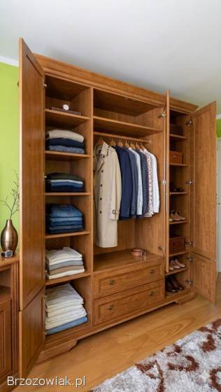 Duża szafa rodzinna z lustrami – Styl Klasyczny (Okazja)