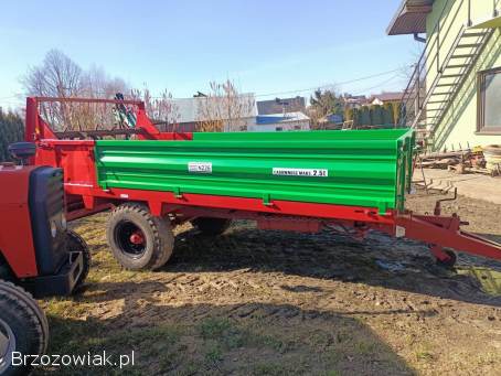 Rozrzutnik obornika jednoosiowy 2.  5T