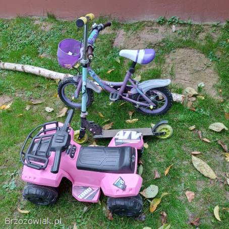 Rower,  hulajnoga,  autko