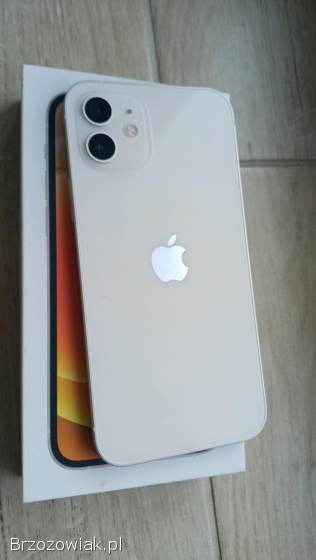 Apple iPhone 12 64G,  jak nowy,  biały,  pierwszy właściciel + gratisy