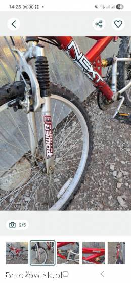 Rower górski z amortyzatorem przezutkami