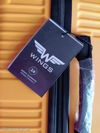 Walizka Wings kolor żółty materiał ABS